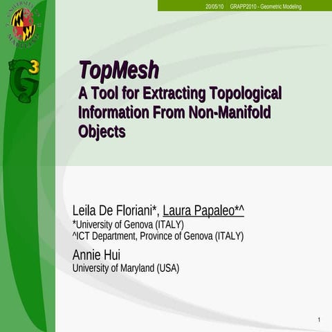 TopMeshA Tool for Extracting Topological Information From Non-Manifold Objects