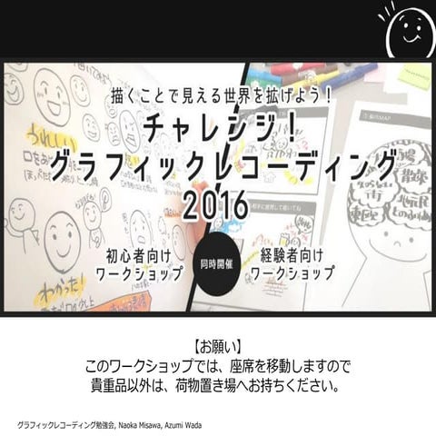 チャレンジ！グラフィックレコーディング2016　~描くことで見える世界を拡げよう！~　オープニング＆クロージング