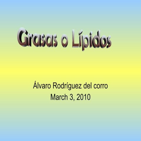 Grasas Y Lipidos