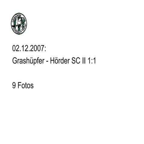 Grashüpfer gegen Hörder SC III