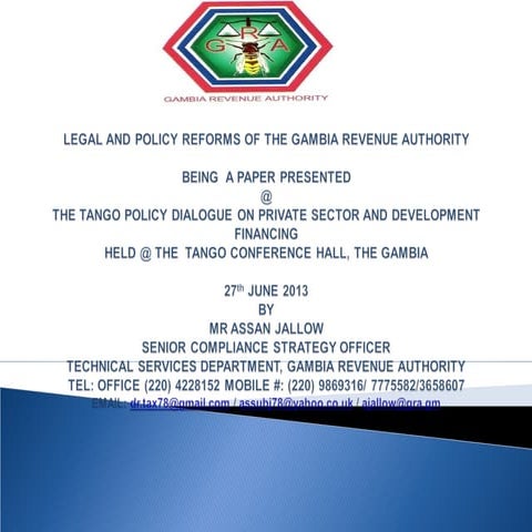 Gra's policy dialogue presentation