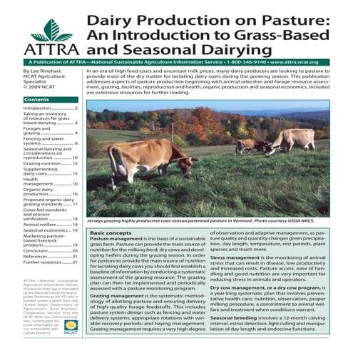 Dairy Production on Pasture: An Introduction to Grass-Based and Seasonal Dair...