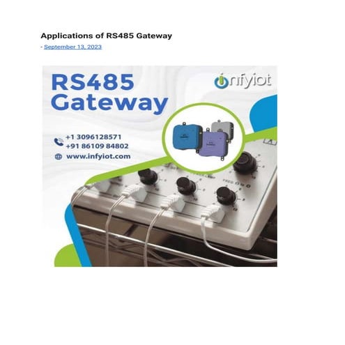 Applications of RS485 Gateway