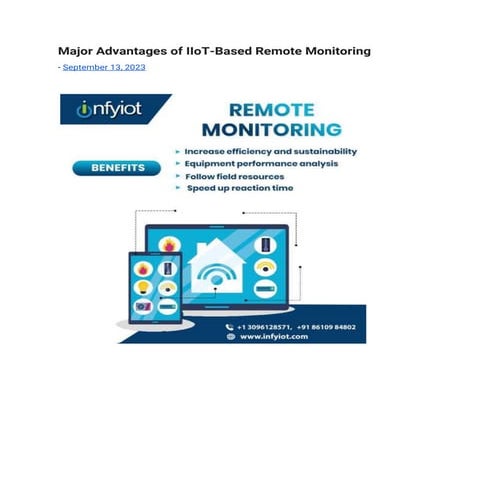 **Major Advantages of IIoT-Based Remote Monitoring**