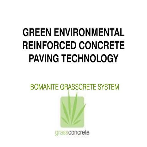 Green Sustainable Paving System | PDF