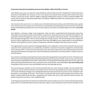 Grassroots acoustica foundation pre...