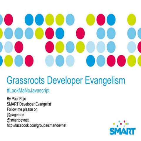 Grass Roots Developer Evangelism by Paul Pajo | DevCon Summit 2015 #GoOpenSou...