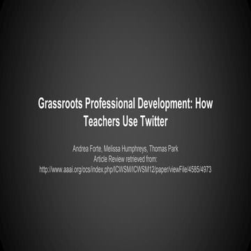 Grassroots professional development