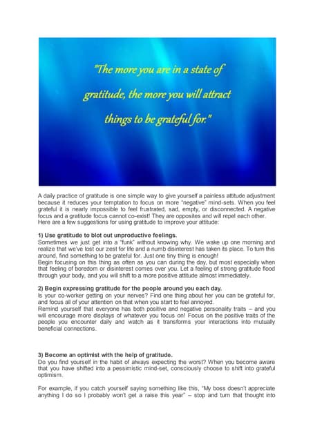 Gratitude & Law of Attraction