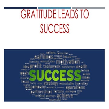 Gratitude leads to success