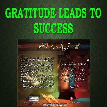 Gratitude leads to success