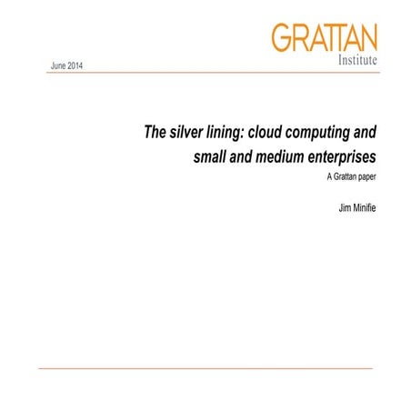 Grattan Report on SME Cloud Computing