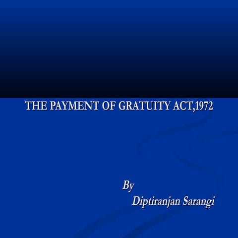 Gratuity act