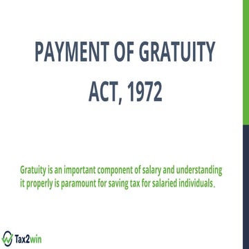 Gratuity ppt final