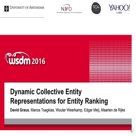 Dynamic Collective Entity Representations for Entity Ranking
