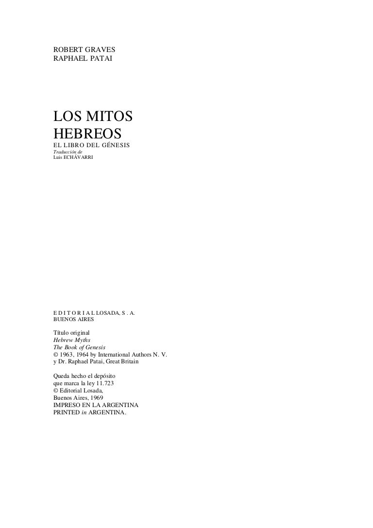 Resumen Del Libro Mitos Griegos Rincon Del Vago Graves robert mitos hebreos