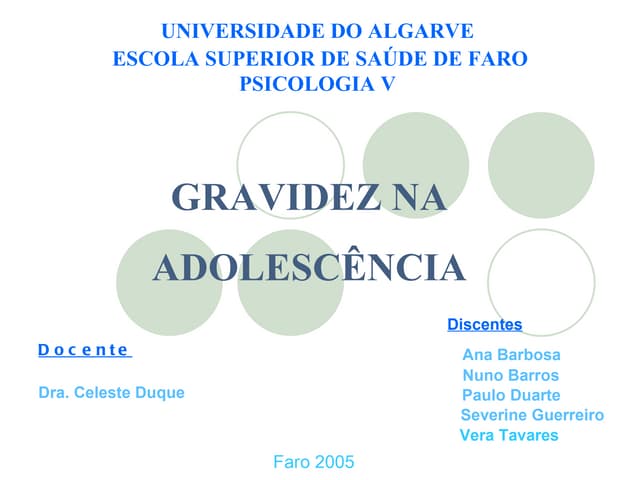 Gravidez Na Adolescencia
