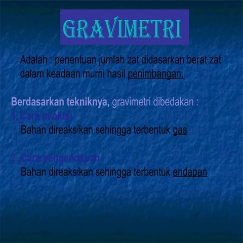 Gravimetri