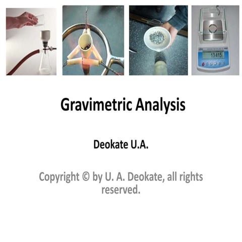Gravimetric analysis