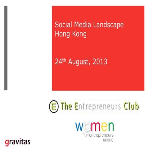 Social Media Landscape Hong Kong - August 2013