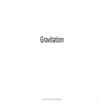 Gravitation