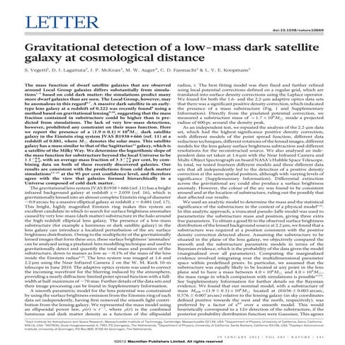 Gravitational detection satllite_galaxy