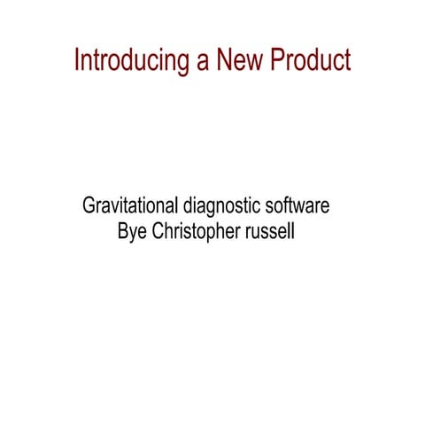 Gravitational diagnostic software
