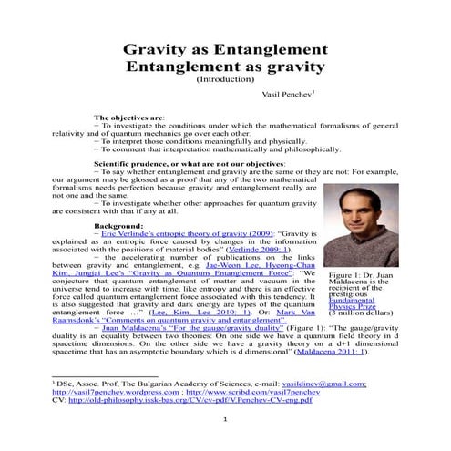 Gravity as entanglement, and entanglement as gravity