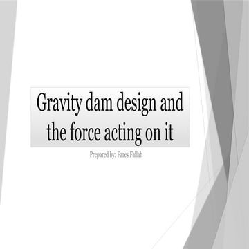 Force acting on gravity dam | PDF