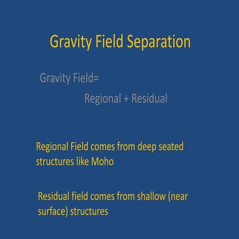 Gravity field separation