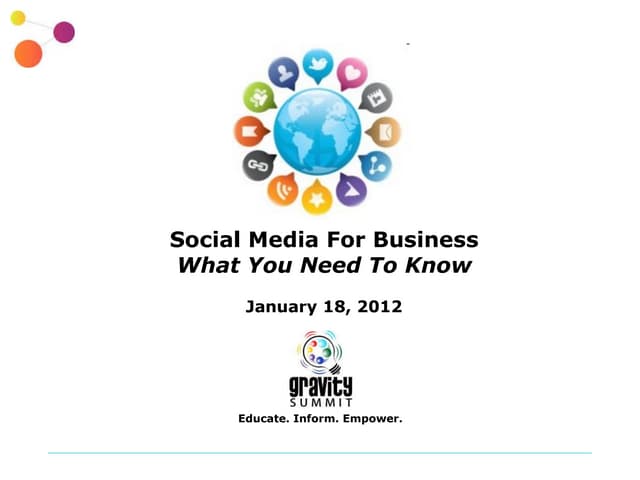 Gravity Summit January 18, 2012 Seminar
