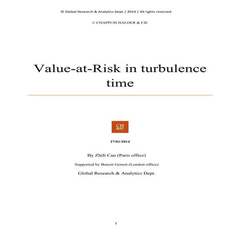 Value-at-Risk in Turbulence Time