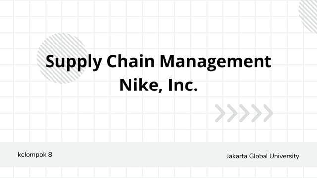 supply chain perusahaan nike