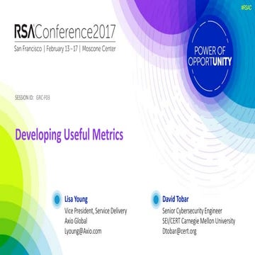 Developing useful metrics