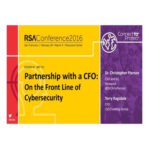 Partnership with a CFO: On the Front Line of Cybersecurity