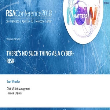 There’s No Such Thing as a Cyber-Risk