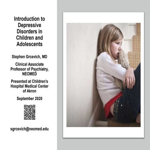 Introduction to Depressive Disorders in Children and Adolescents | PPTX