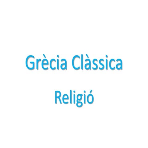 Grècia clàssica religió