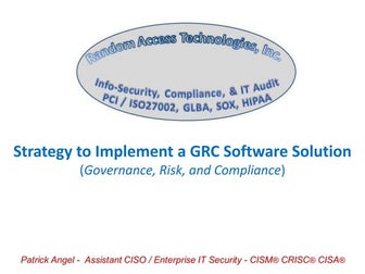 GRC Software Implementation Strategy