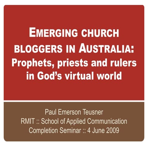 Completion seminar presentation