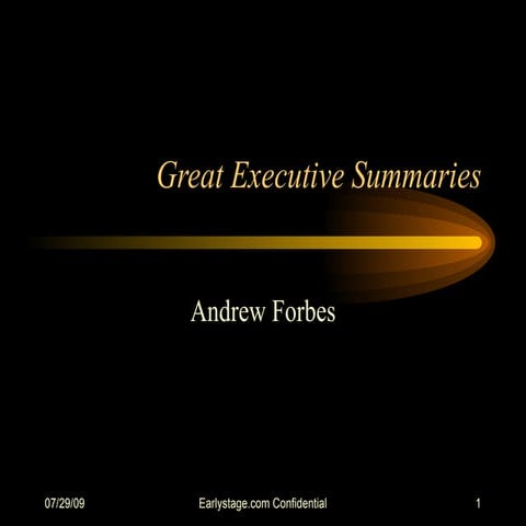 Great Executive Summaries