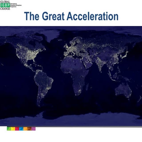 the Great acceleration  de International Geosphere-Biosphere Programme