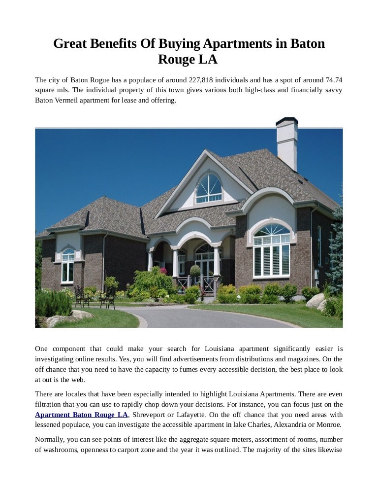 Buy Luxurious Apartments Baton Rouge La