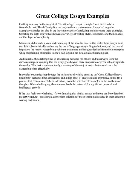 Great College Essays Examples 30 College Essay Examples MS Word PDF Great College Essays Examples 30 College Essay Examples MS Word PDF
