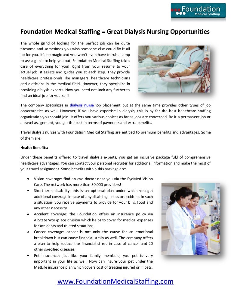 Great Dialysis Nursing Opportunities