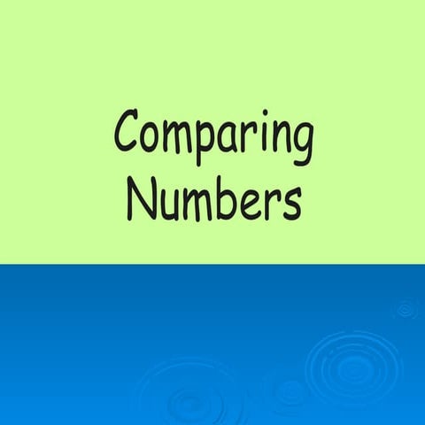 Comparing numbers - Primary Maths Presentation