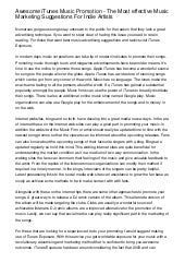 Awesome iTunes Music Promotion - Th...