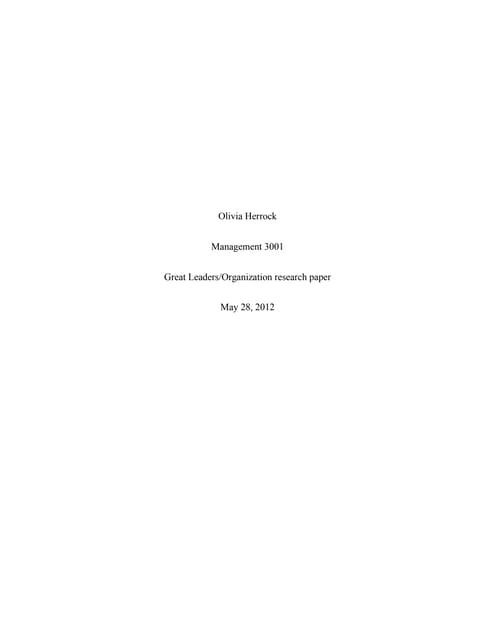 Research papers on leadership