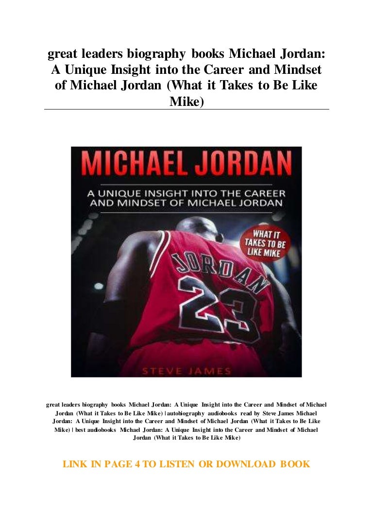 great leaders biography books Michael Jordan A Unique Insight into t…