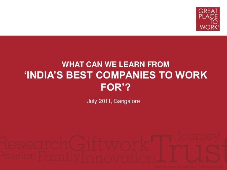 Great Place to Work(R) Institute